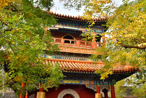 Beijing; China - november 6 2024 : Yonghe Temple, Lama Temple photo