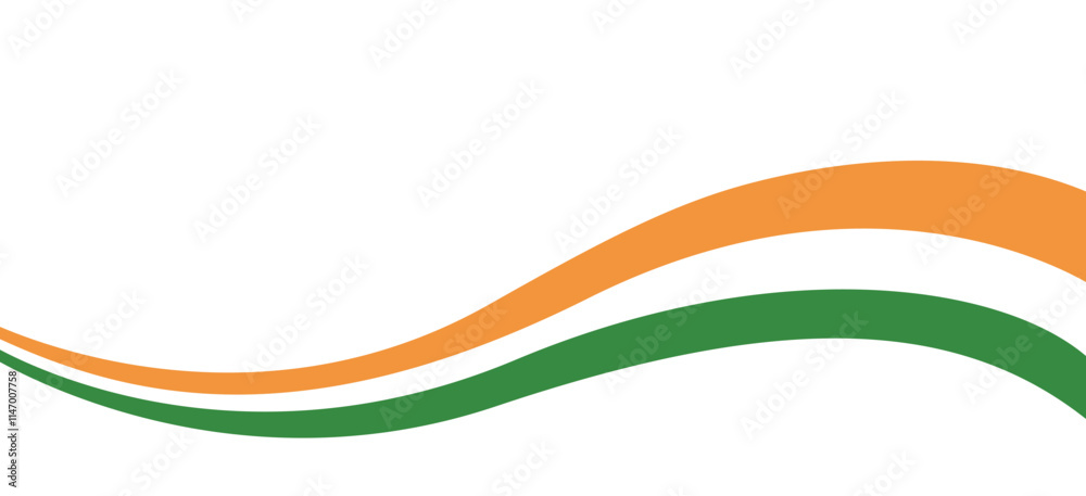 Obraz premium Flag of India illustration wave style