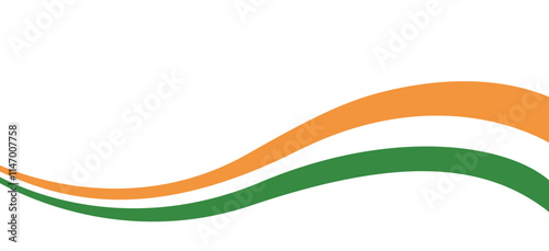 Flag of India illustration wave style photo