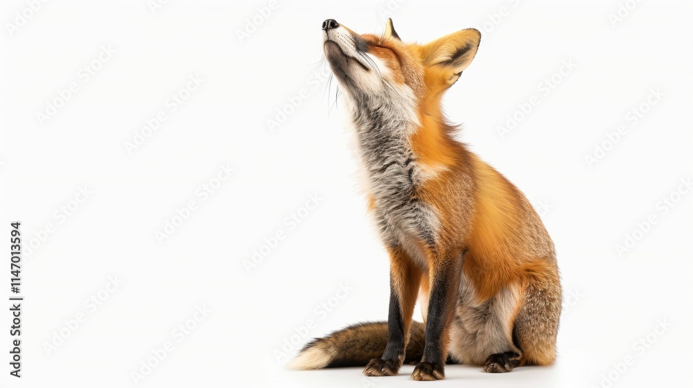 Fototapeta premium Relaxed Red Fox Savoring the Moment with Closed Eyes