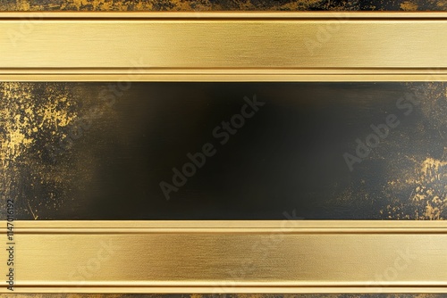 Gold trim frames a dark, textured center panel.