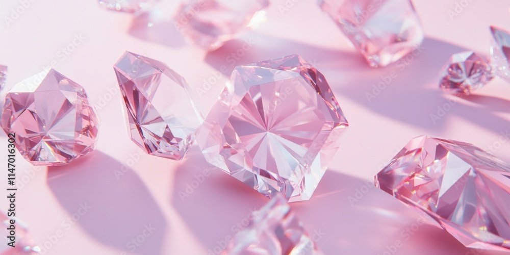 Light pink background with geometric shapes Generative AI Light pink background with geometric shapes Generative AI