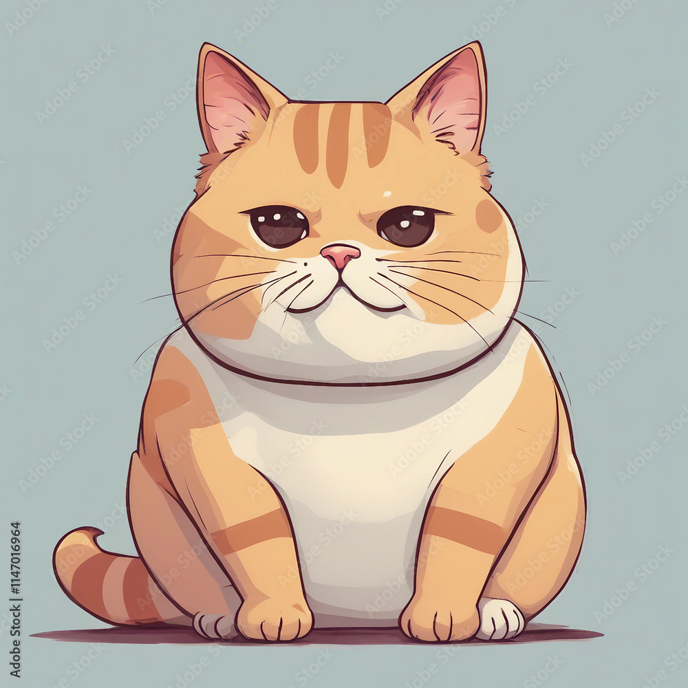 Obraz premium cute fat cat