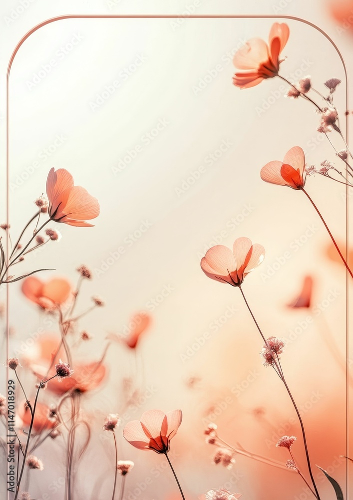 Peach blossoms, backlit, soft focus, field. Peach blossoms, backlit, soft focus, field.