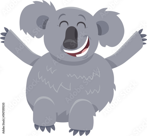 happy cartoon koala bear animal character photo