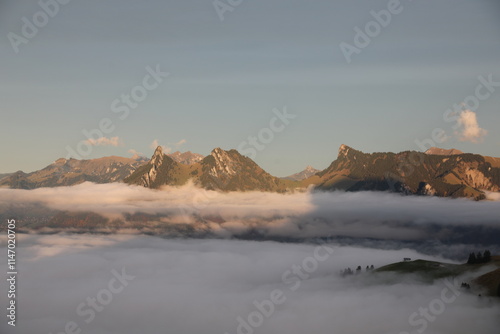 Sea of ​​clouds below Moléson, Switzerland

 photo