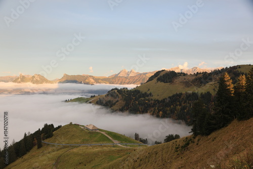 Sea of ​​clouds below Moléson, Switzerland

 photo