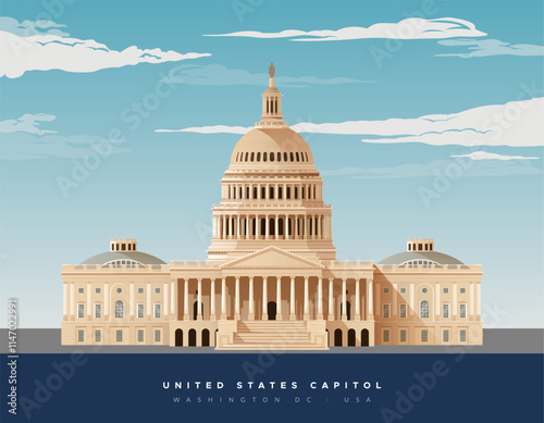 United States Capitol - Washington DC - USA - Stock Image