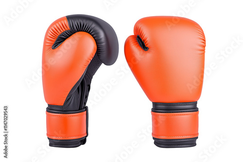 orange color boxing gloves photo