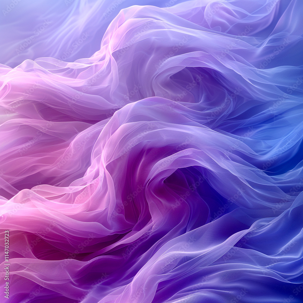 Fototapeta premium Ethereal waves of color blend seamlessly into a tranquil tapestry