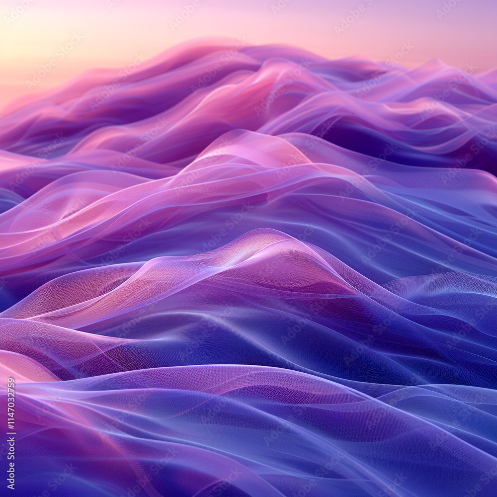Serene waves of color embrace the twilight sky. Generative AI Serene waves of color embrace the twilight sky. Generative AI