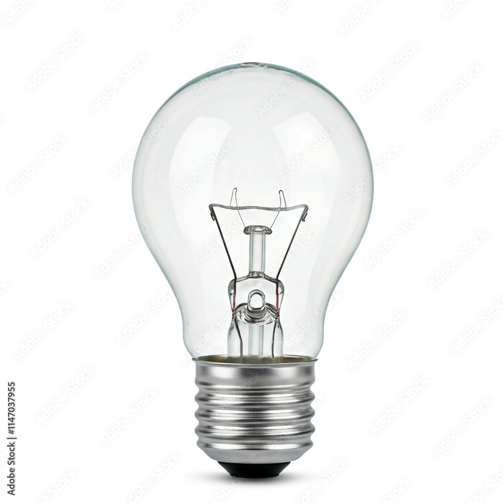 Single Lightbulb on White Background, The light bulb is burning bright on a white background
Single Lightbulb on White Background, The light bulb is burning bright on a white background