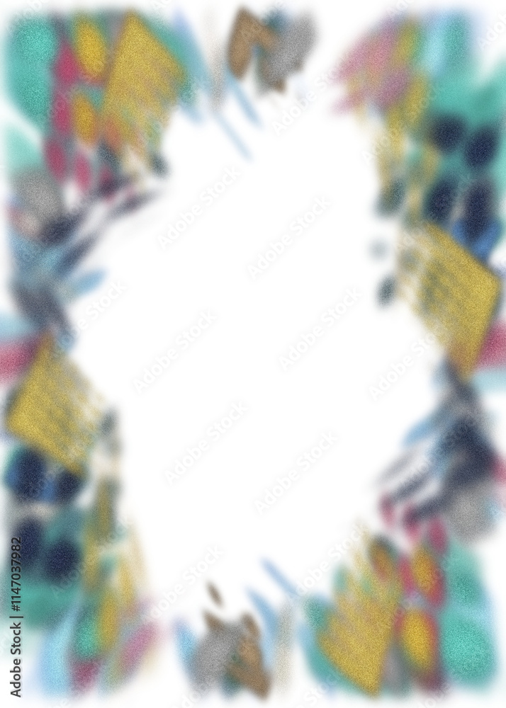 Naklejka premium An abstract transparent psychedelic burst vignette design element overlay.