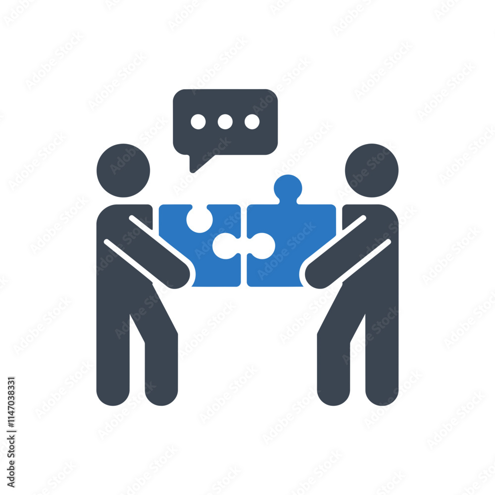 Teamwork Puzzle Collaboration Icon Teamwork Puzzle Collaboration Icon