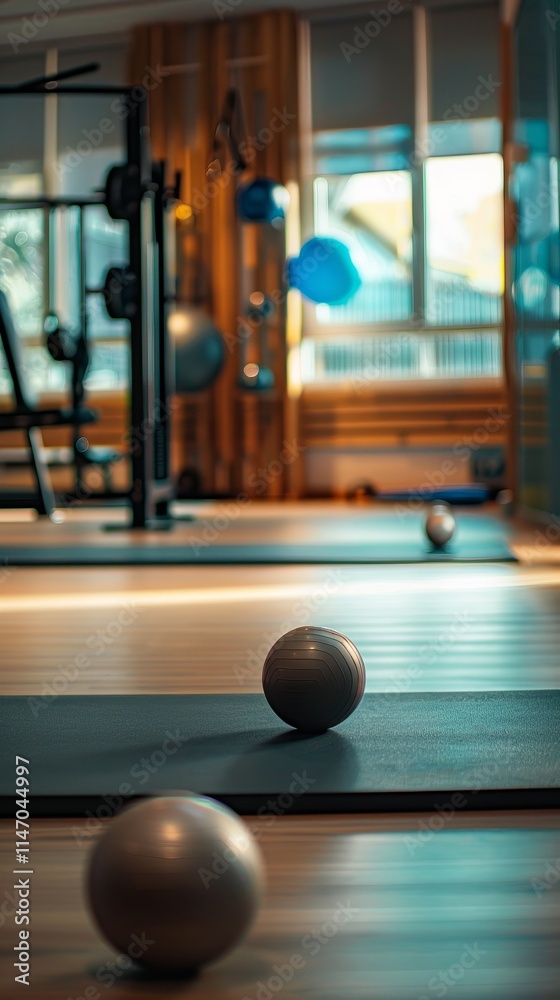 Copy space in a fitness studio during a physiotherapy session. Copy space in a fitness studio during a physiotherapy session.