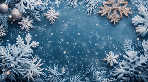 christmas background with snowflakes