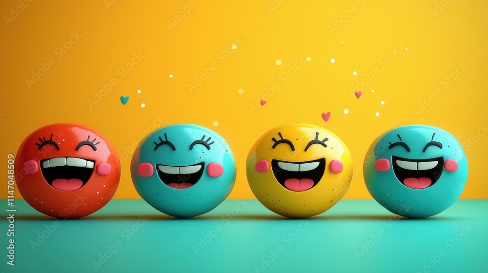 laughing faces created with Generative AI Technology, ai, generative laughing faces created with Generative AI Technology, ai, generative