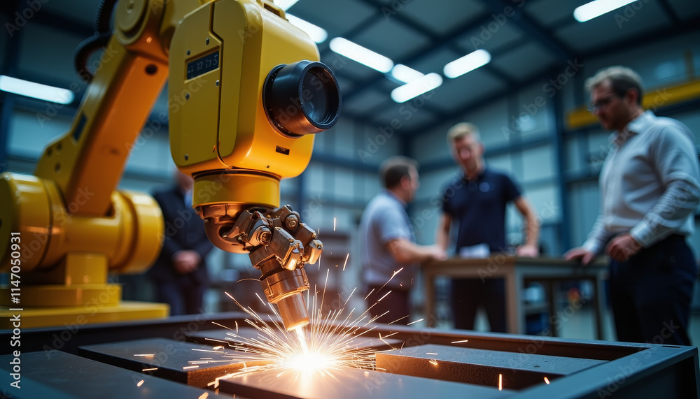 Innovative manufacturing with advanced robotic technology sparks creativity in modern workshops Innovative manufacturing with advanced robotic technology sparks creativity in modern workshops