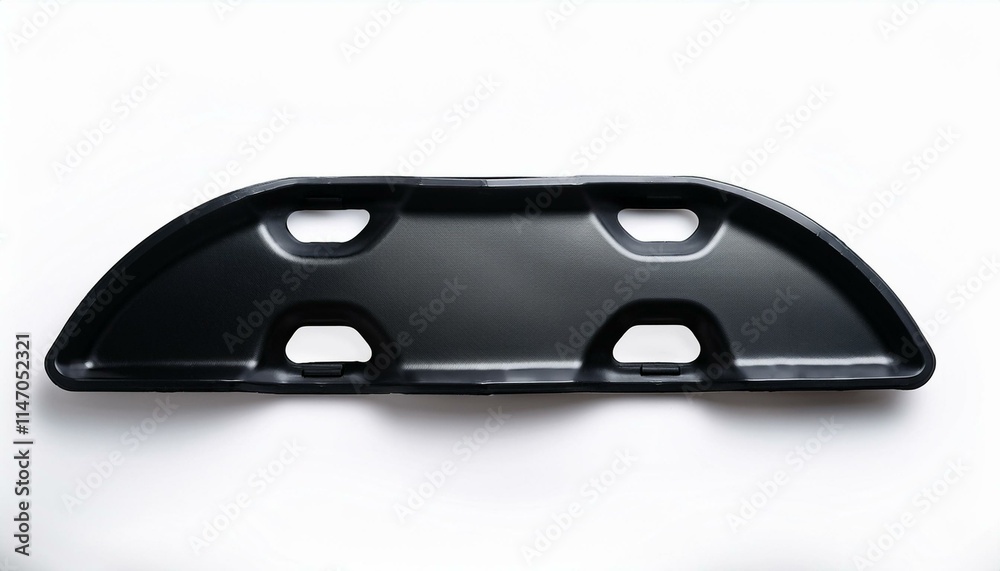 Black plastic tray with cut-out handles. Perfect for organizing or carrying items. Black plastic tray with cut-out handles. Perfect for organizing or carrying items.