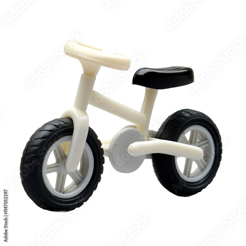 a miniature childrens bicycle icon white background photo