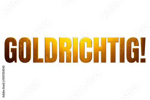 Obraz na płótnie goldene Schrift GOLDRICHTIG! w salonie