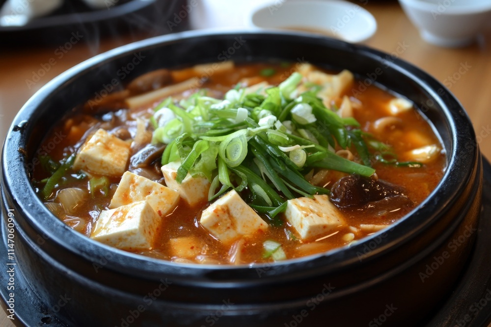 Hearty Korean Tofu Stew - A Flavorful Culinary Delight Hearty Korean Tofu Stew - A Flavorful Culinary Delight