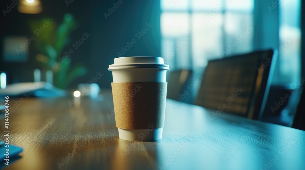 An image of a coffee cup on a table in an office setting, with a transition between two different images. An image of a coffee cup on a table in an office setting, with a transition between two different images.