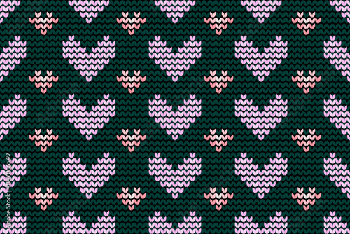 Knitted craft seamless pattern fabric textile 