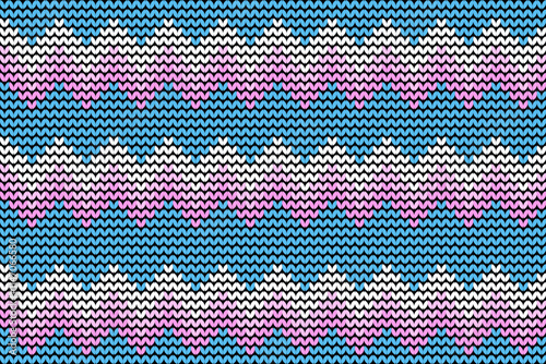 Cuadro en lienzo Knitted craft seamless pattern fabric textile