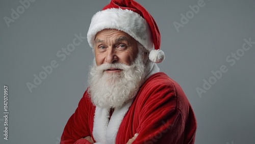 Santa Claus on a Gray background