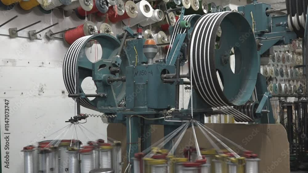 Industrial production of thread and rope and the process of winding onto large spools at the enterprise Industrial production of thread and rope and the process of winding onto large spools at the enterprise