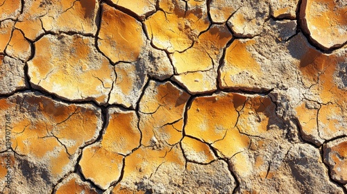 Dry Cracked Earth Showing Drought Conditions photo