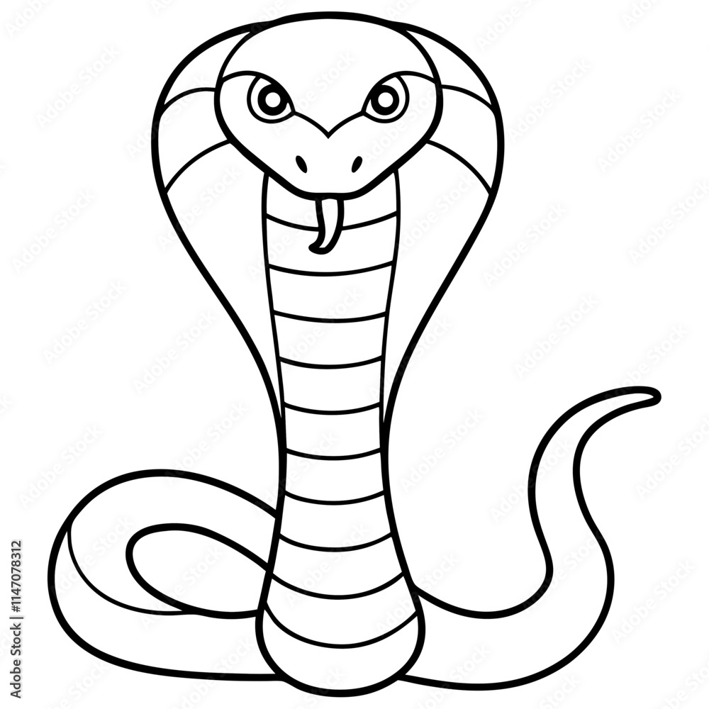 Fototapeta premium illustration of cartoon snake