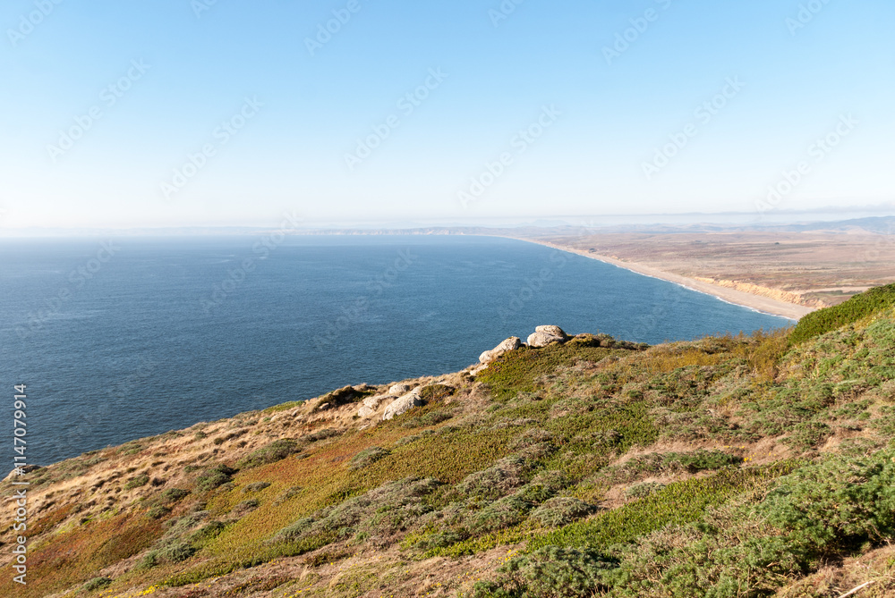Panoramic view of the Pacific coastline Panoramic view of the Pacific coastline