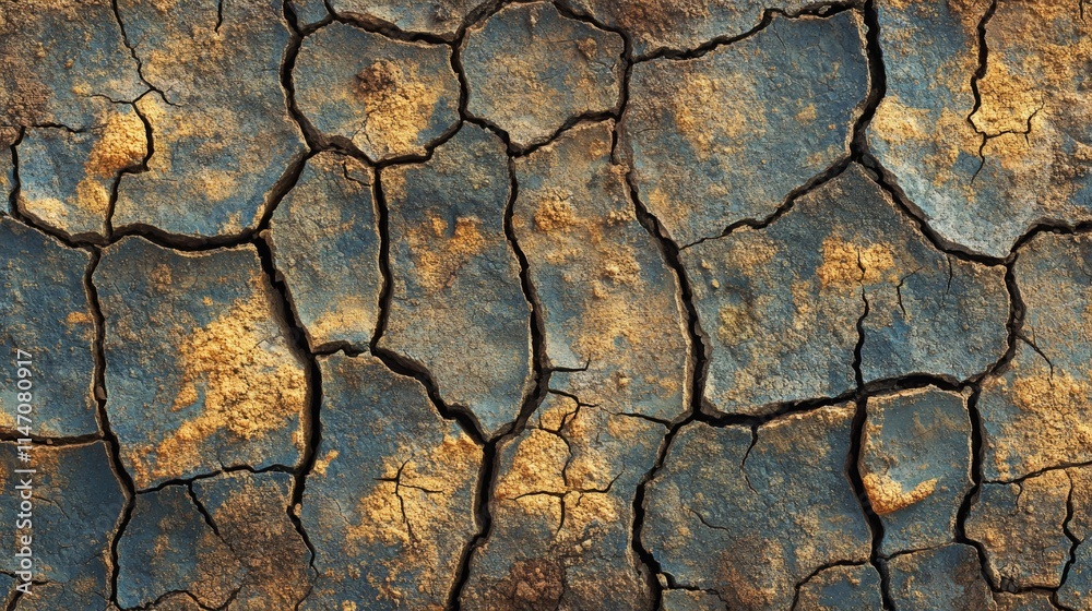 Dried Cracked Earth Texture Shows Drought Damage Dried Cracked Earth Texture Shows Drought Damage