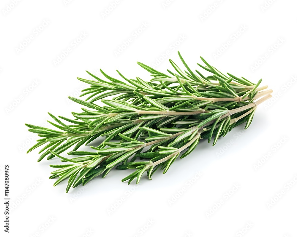High-res photo of intricate rosemary on white background, isolated, professional stock image. High-res photo of intricate rosemary on white background, isolated, professional stock image.