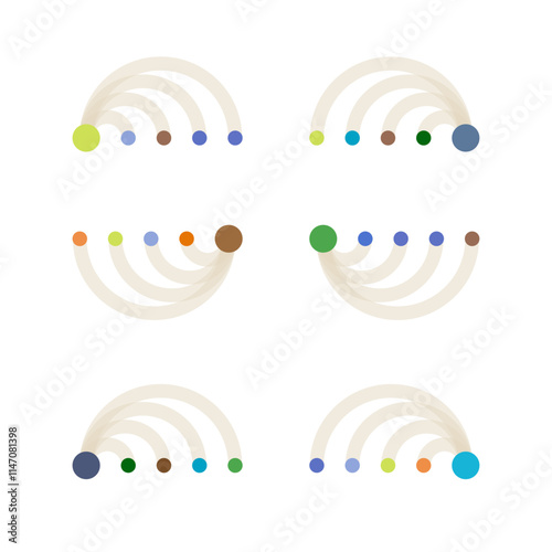 Arc Diagram 5arcs mixed