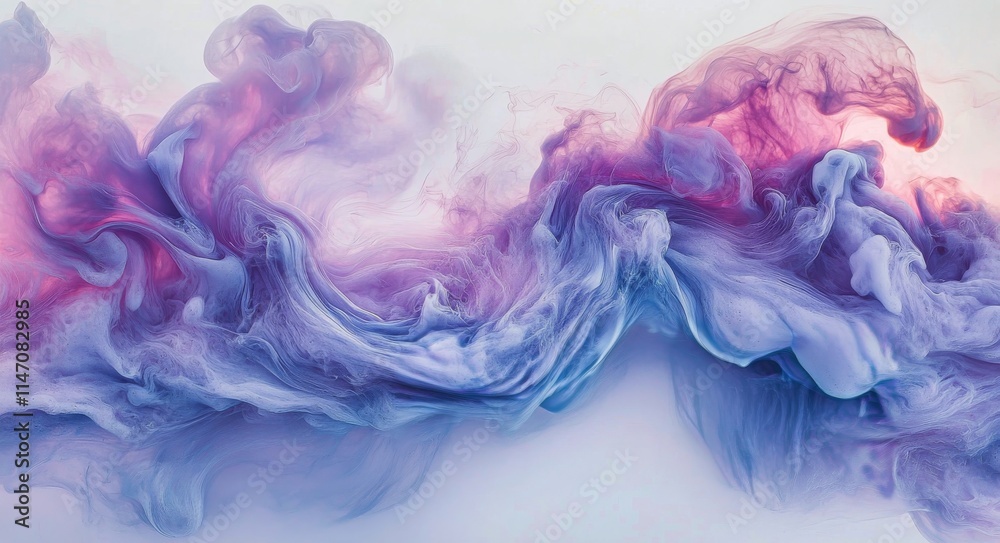 Obraz premium Vibrant swirling colors create abstract patterns in shades of purple and blue, demonstrating fluidity and