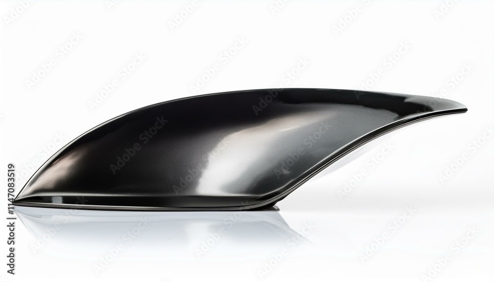 Sleek black curved design element. Abstract modern art. Sleek black curved design element. Abstract modern art.