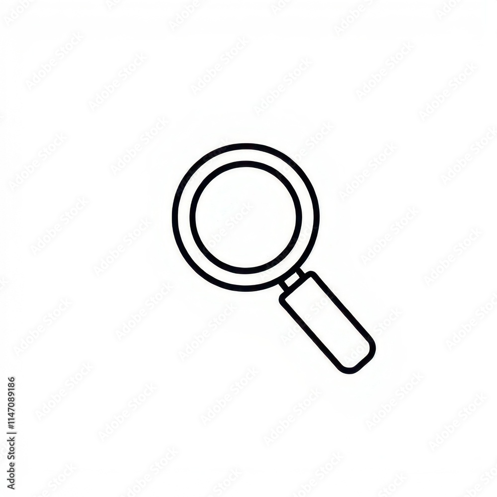 magnifying glass icon on white background magnifying glass icon on white background
