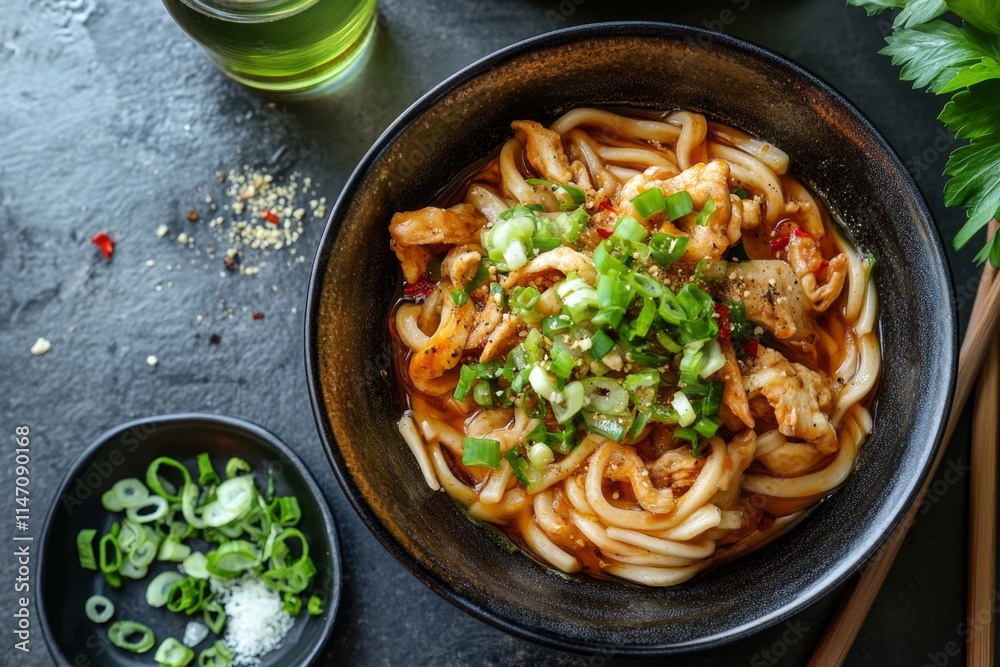 Spicy Chicken Udon Noodles - Flavorful Asian Dish Spicy Chicken Udon Noodles - Flavorful Asian Dish