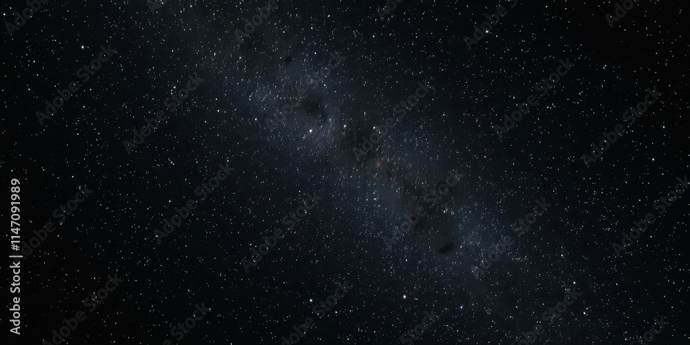 Fototapeta premium Vast, inky black sky ablaze with countless glittering stars, Milky Way, heavens