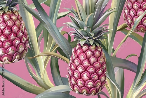 Pineapple pattern background 