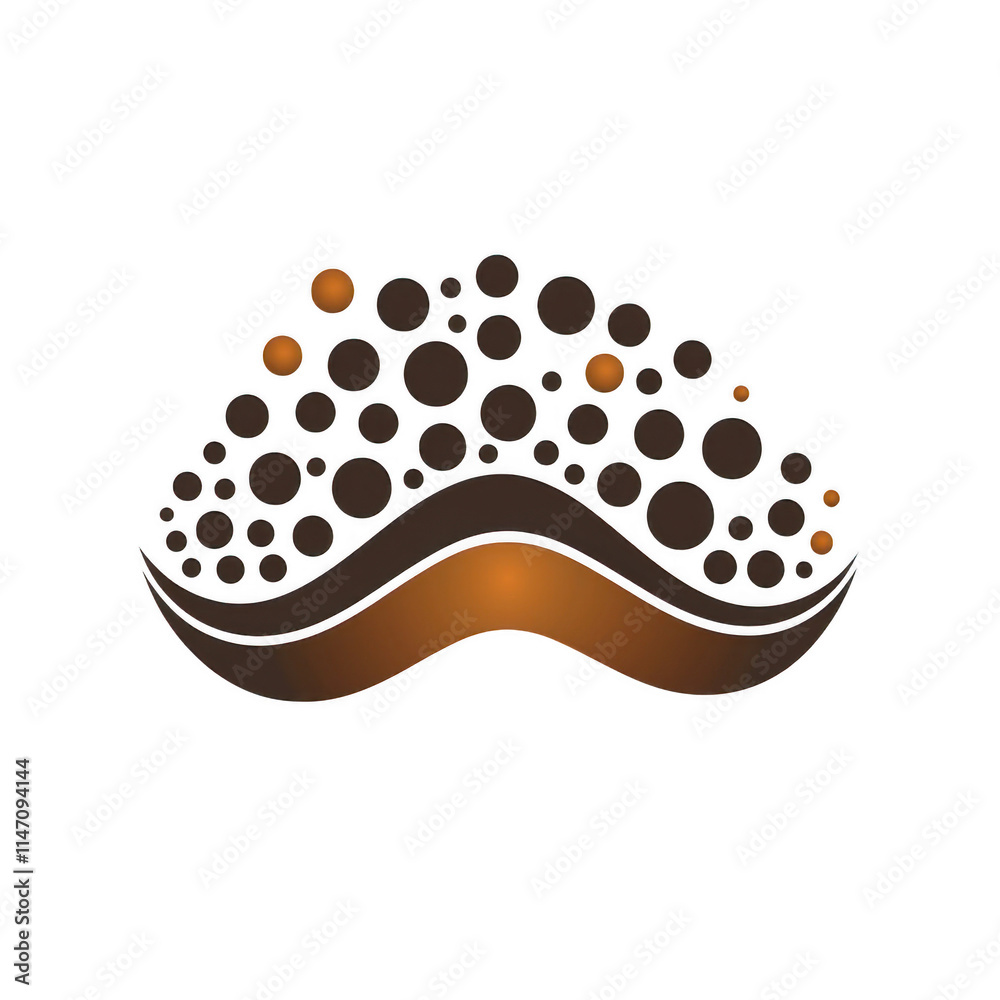 Fototapeta premium Brown icon of data isolated on a transparent background Minimalist flat icon, vector logo style sign clipart on a no background png