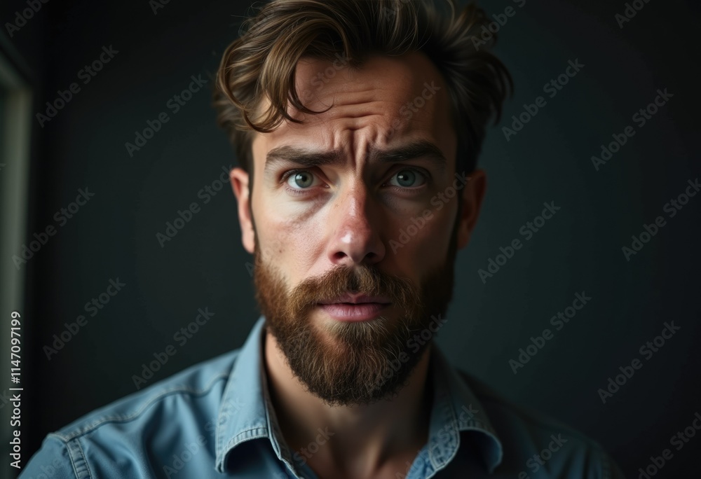 A close-up portrait of a man with a serious expression, showcasing his beard and intense gaze. A close-up portrait of a man with a serious expression, showcasing his beard and intense gaze.