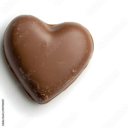 heart cocholate in white background