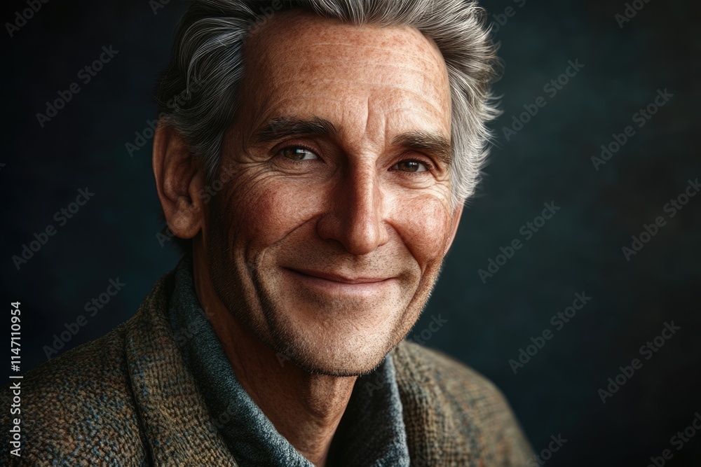 Portrait of a smiling mature man. Portrait of a smiling mature man.