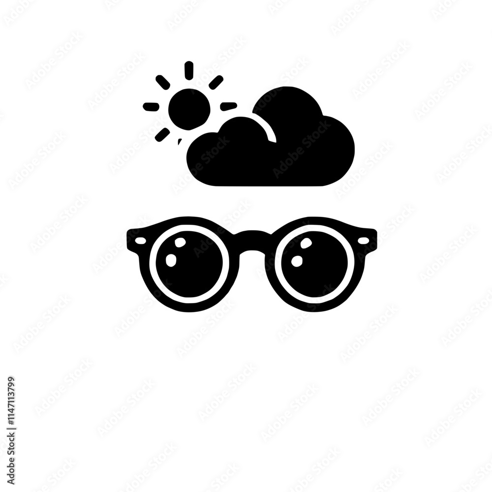 Fototapeta premium Sunny Day Sunglasses Icon 