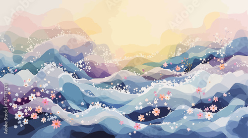 blooming tides petal drift wave garden inked blossoms flowing floral petal streams whispering waves floral currents ink ripple blooms
wave-kissed
