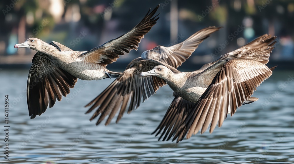 Majestic Birds Soaring Over Tranquil Waters During Golden Hour, Showcasing Nature's Beauty and Grace Majestic Birds Soaring Over Tranquil Waters During Golden Hour, Showcasing Nature's Beauty and Grace